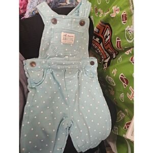 Carters 9 Months Overalls Blue With Dots